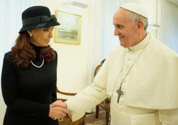 Handshake to Cristina Kircher
