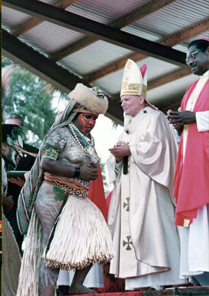 Communion to naked woman