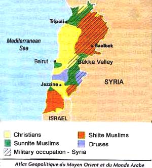 religious map of the Middle East