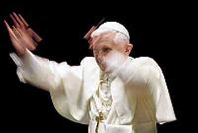 Ratzinger waving to conservatives from afar