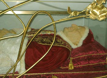 The chemically preserved body of John XXIII