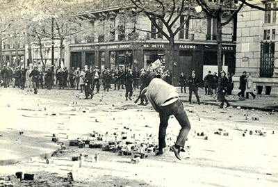1968 Paris student revolt against order