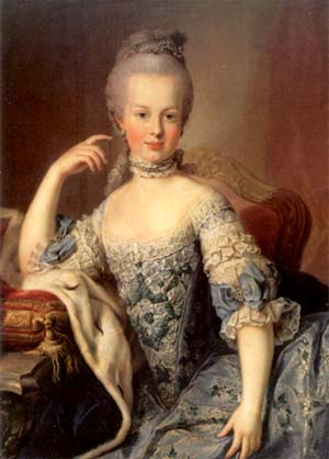 An elegant portrait of Marie Antoinette