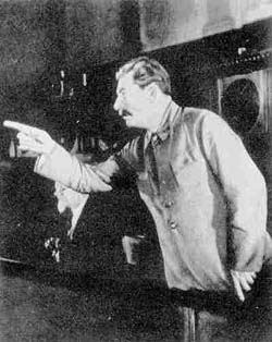 Stalin pointing his finger