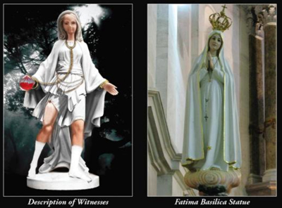 fatima shock back cover compared to a statue of Our Lady of Fatima