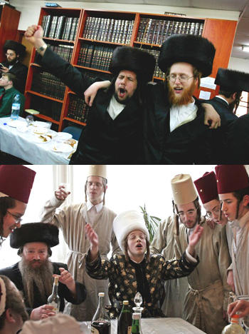 Jews celebrating Purim