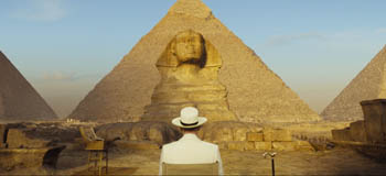 Poirot, contemplating the pyramids