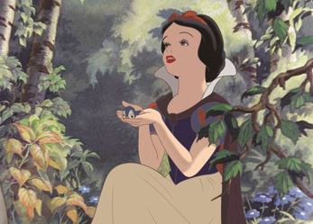 Snow White baking
