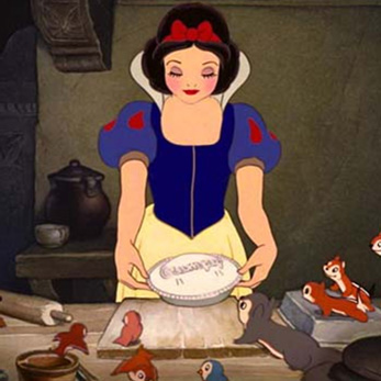 Snow White baking