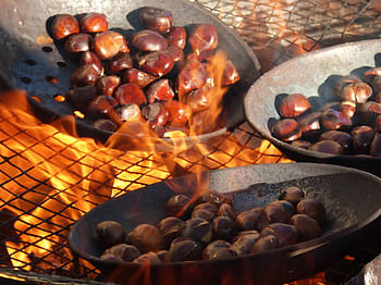 Chestnuts over an open fire
