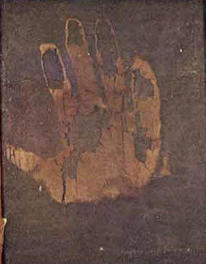 hand mark of Sr. Teresa Gesta, purgatory