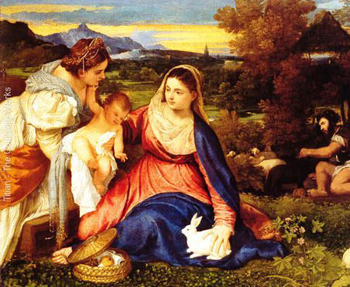 Titian Madonna of the rabbit