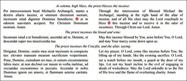 Latin per intercessionem prayer with english translation