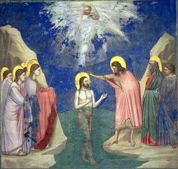 Baptism of Christ by Giotto