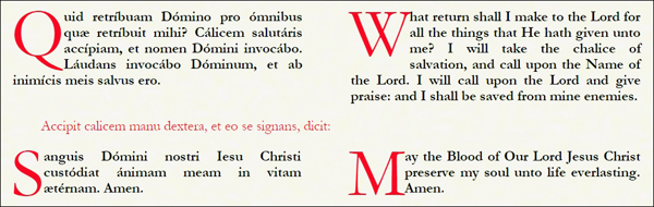 communion latin english