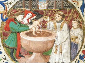 medieval manuscript baptism