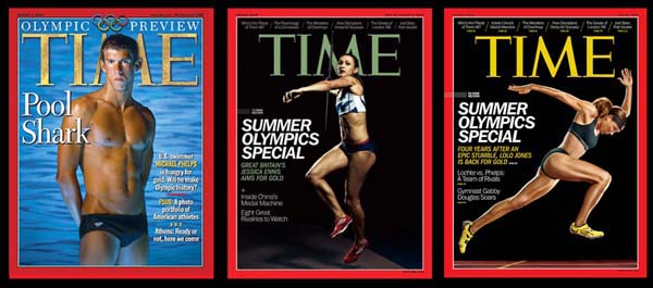 Olympic covers for the Time magazine