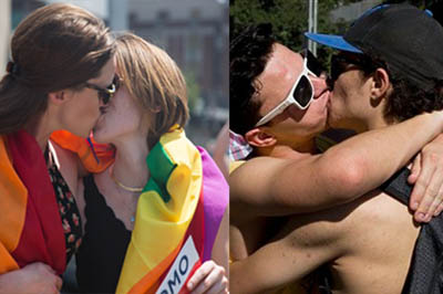 kissing gay parades