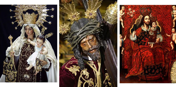 Virgen del Carmen; Cristo del Gran Poder; San Jose