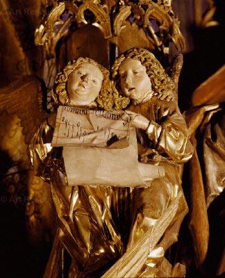 Angels in a Manger scene