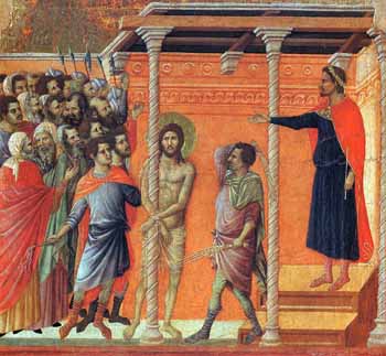 Pilate orders Our Lord to be scourged at the pillar, Duccio di Buoninsegna