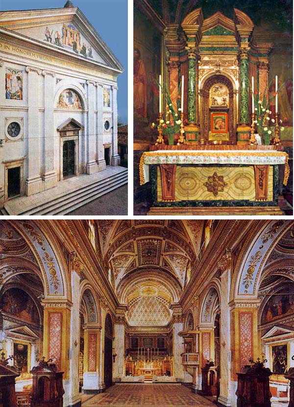 The church, altar, and nave of Our Lady of Good Counsel, Genezzano