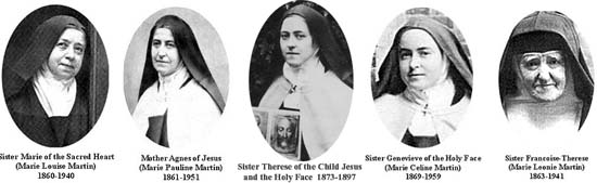 The five Sisters of the Martin family