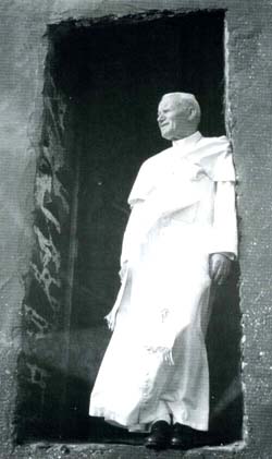 John Paul II standing at the door