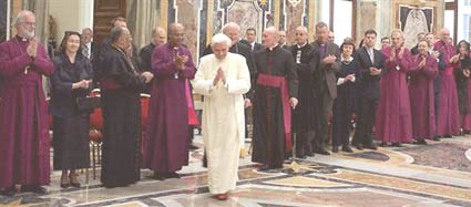 Ratzinger in a buddhist pose in front of false religious leaders