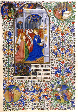 An illuminated manuscript of prayers