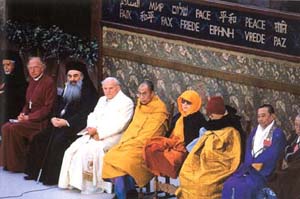 Various religious leaders sitting in a row