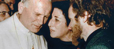 John Paul IIwith Carmen hernandez and Kiko Arguello