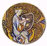 King David playing on the harp