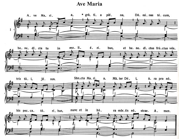 Sheet music, Ave Maria.