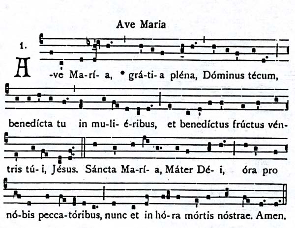 Sheet music, Ave Maria